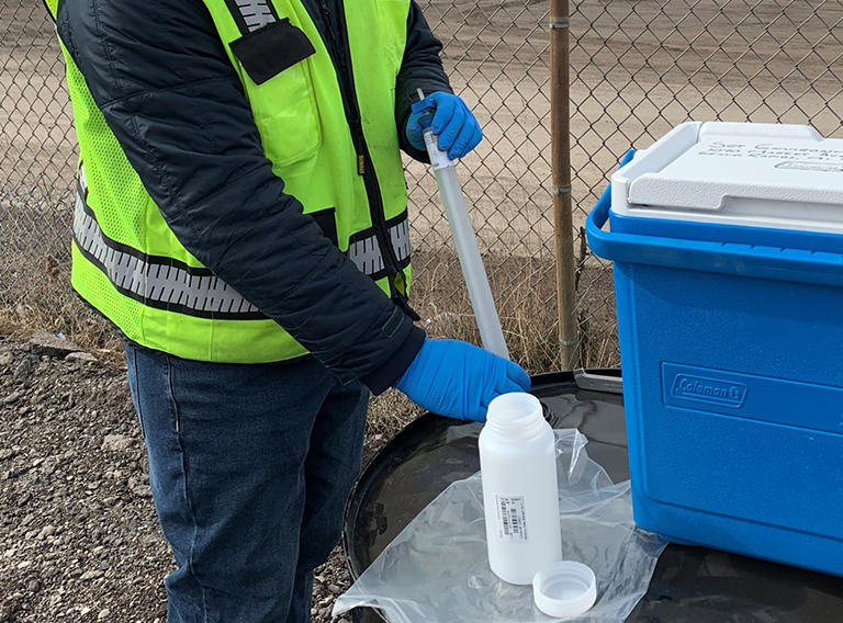 SET Environmental worker working